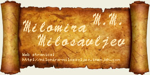 Milomira Milosavljev vizit kartica